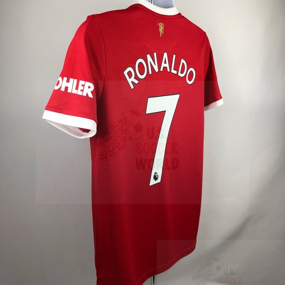 Cristiano Ronaldo #7 Manchester United 2021 Home Soccer Jersey Man U - Picture 9 of 16
